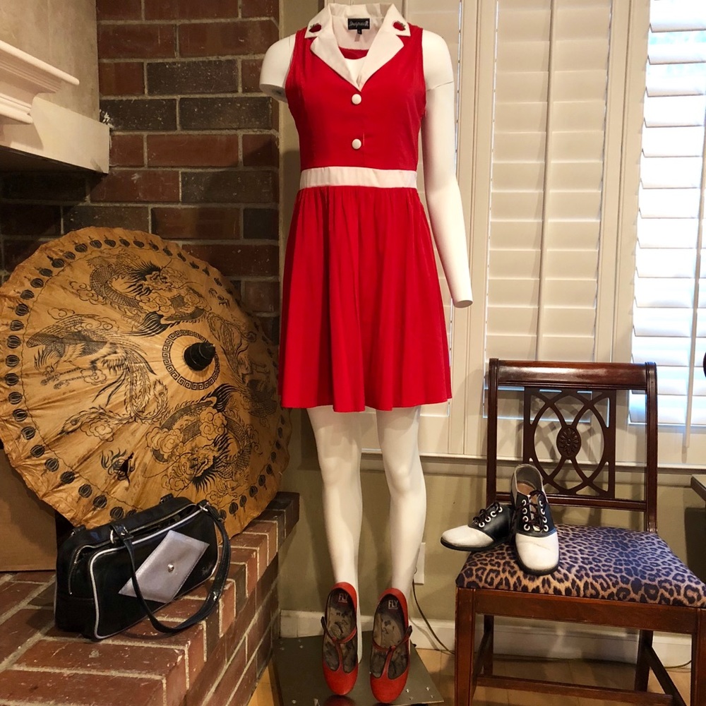 Sour Puss cherry red strawberry dress pin up vin